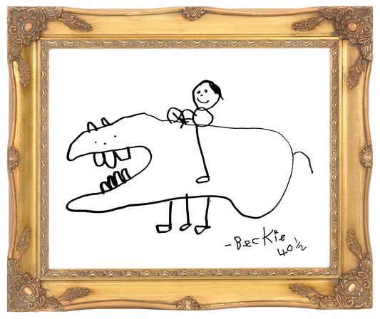 Mum Riding a Horse — by Beckie (aged 40½)