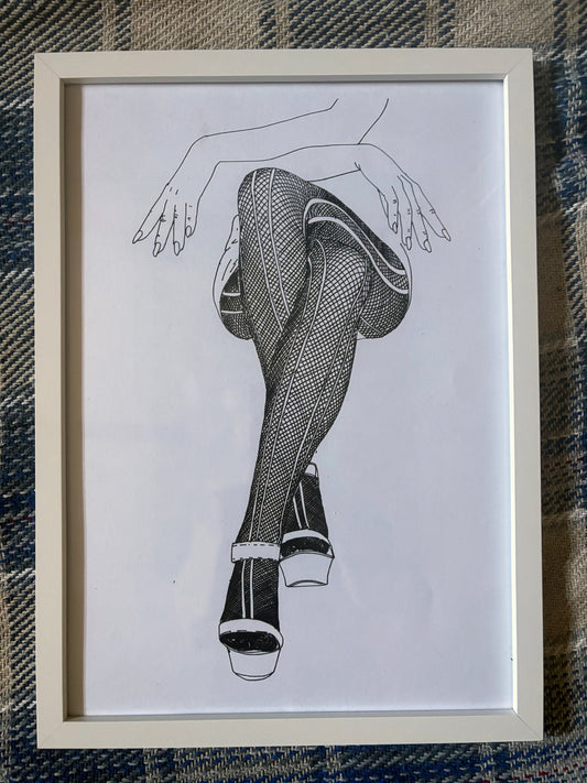 Fishnets drawing - Word to Bossman