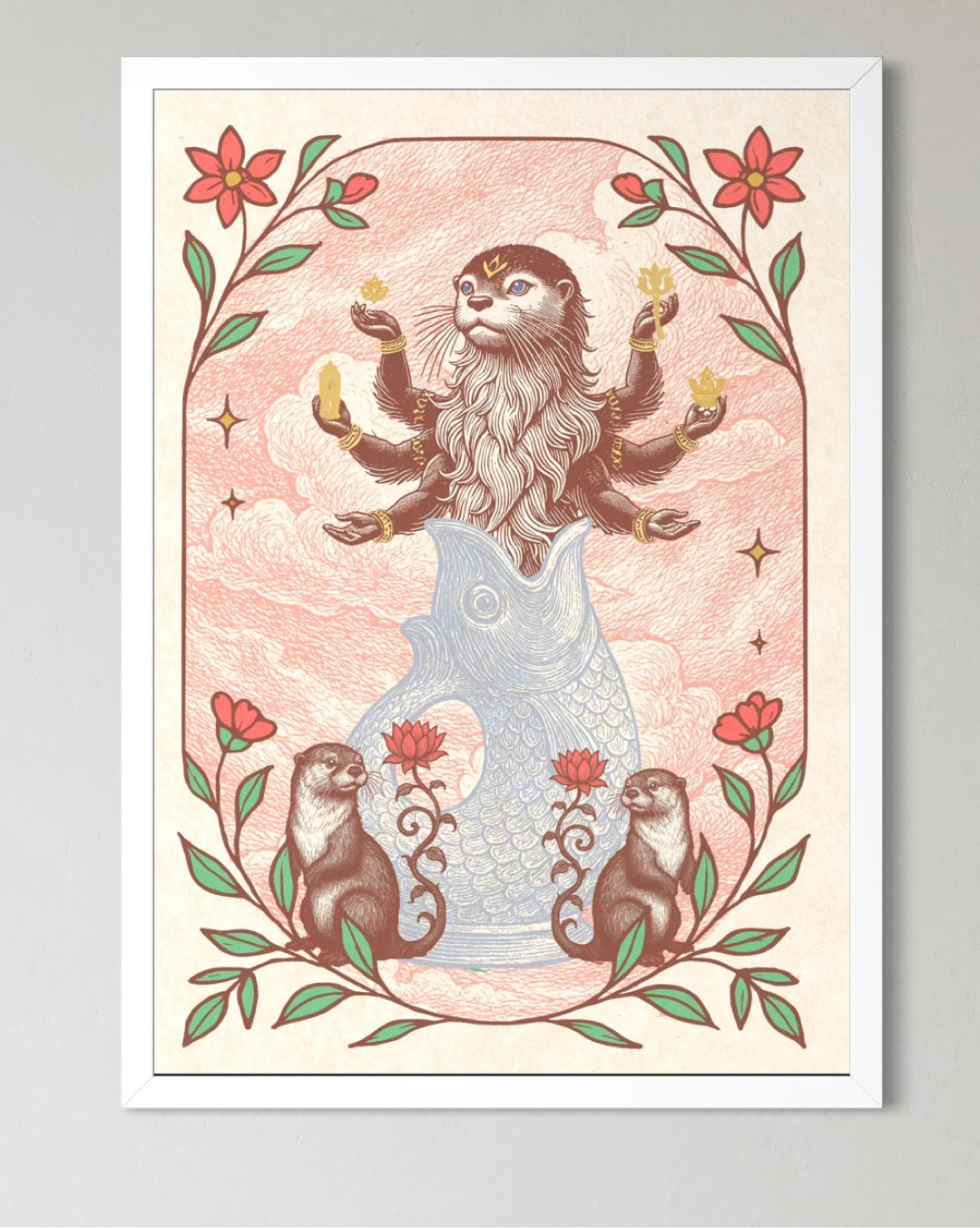Matsya the otter - print- Word to Bossman